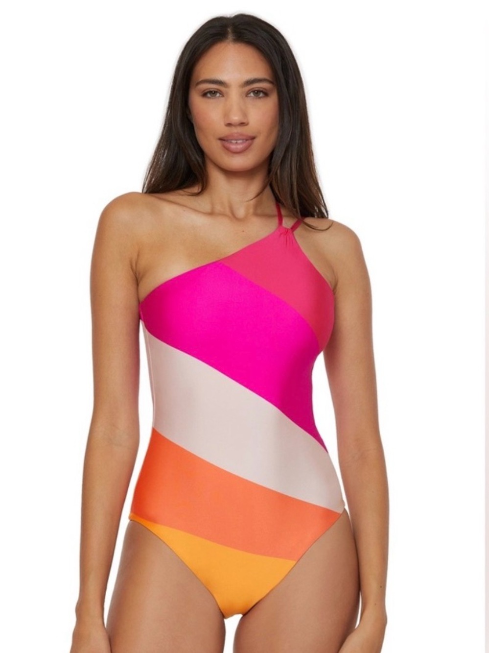 NWT TRINA TURK One-Shoulder One-Piece Swimsuit - Sunburst
